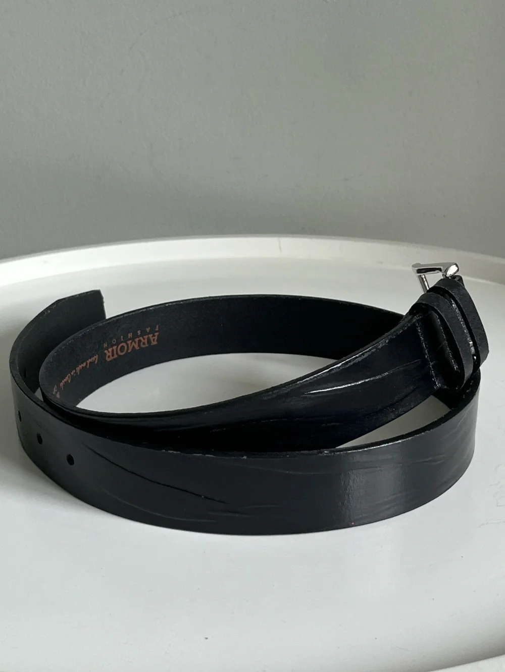 ARMOIR Fashion Canada Handcrafted Black Leather Belt 34 Old Money Classic